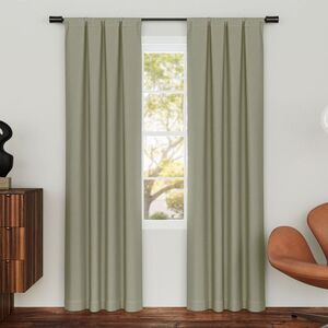 Sun Zero - 2pc 74"x84" Sun Zero Prescott Herringbone Magnetic Green
